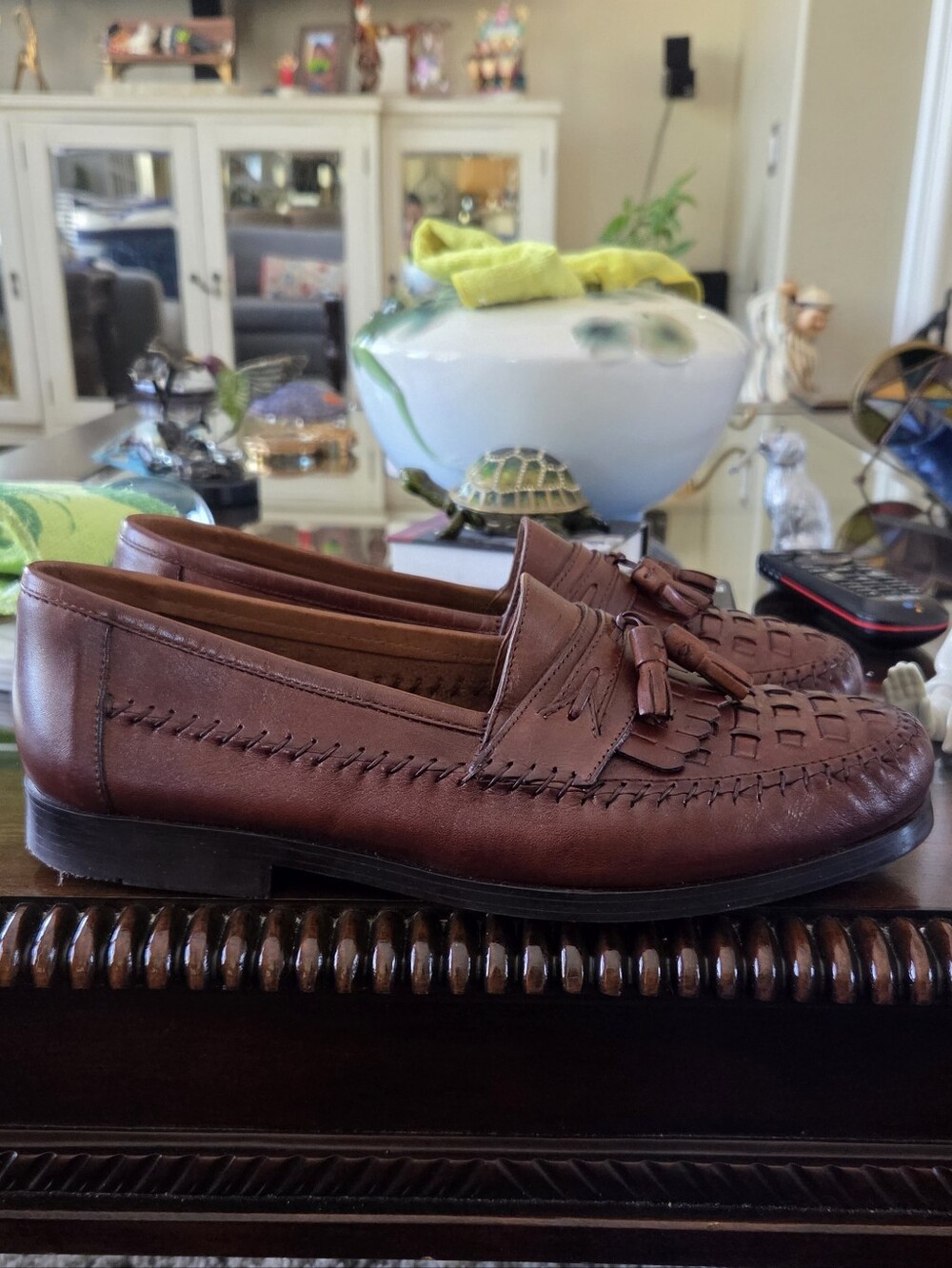Giorgio Brutini Brown Leather Tassel Loafers